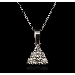 14KT White Gold 0.75ctw Diamond Pendant With Chain