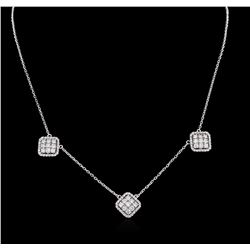 14KT White Gold 1.40ctw Diamond Necklace