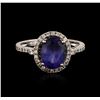 Image 1 : 14KT White Gold 1.89ct Tanzanite and Diamond Ring