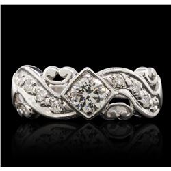 14KT White Gold 0.55ctw Diamond Ring