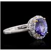 Image 2 : 14KT Two-Tone Gold 1.83ct Tanzanite and Diamond Ring