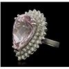 Image 2 : 14KT White Gold GIA Certified 19.44ct Kunzite and Diamond Ring