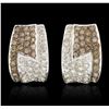 Image 1 : 14KT White Gold 1.45ctw Diamond Earrings