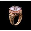 Image 3 : 14KT Rose Gold 7.92ct Pink Amethyst and Pink Sapphire Ring