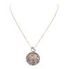 Image 1 : 14KT Two-Tone Gold 1.30ctw Diamond Pendant With Chain