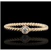 Image 1 : 14KT Rose Gold 0.09ctw Diamond Ring