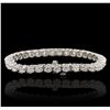 Image 2 : 14KT White Gold 6.98ctw Diamond Tennis  Bracelet