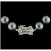 Image 2 : Cultured Pearl and Diamond Necklace - 14KT White Gold