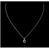 Image 1 : 14KT White Gold 0.66ct Ruby and Diamond Pendant With Chain