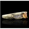 Image 2 : 14KT Yellow Gold 1.00ct Citrine and Diamond Ring