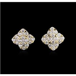 14KT Yellow Gold 0.70ctw Diamond Earrings