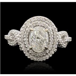 18KT White Gold EGL Certified 1.55ctw Diamond Ring