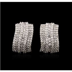 18KT White Gold 1.67ctw Diamond Earrings