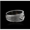 Image 2 : 14KT White Gold 0.05ct Diamond Ring