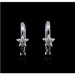 14KT White Gold 0.03ctw Diamond Earrings