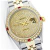 Image 1 : Rolex Two-Tone 2.00ctw Diamond and Ruby DateJust Men's Watch