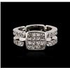 Image 1 : 14KT White Gold 1.15ctw Diamond Ring