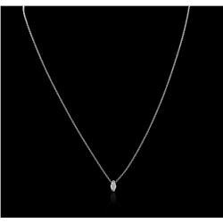 14KT White Gold 0.29ct Diamond Solitaire Necklace