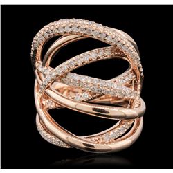 14KT Rose Gold 0.91ctw Diamond Ring