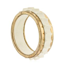 Marni Lily White Ridges Bangle Bracelet