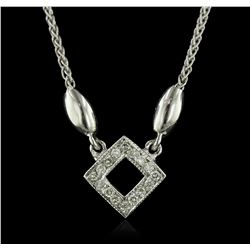 14KT White Gold 0.15ctw Diamond Pendant