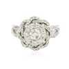 Image 1 : 18KT White Gold 1.56ctw Diamond Ring