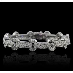 14KT White Gold 3.79ctw Diamond Bracelet