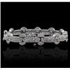 Image 2 : 14KT White Gold 3.79ctw Diamond Bracelet