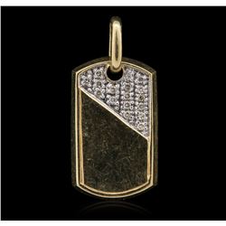 14KT Yellow Gold 0.16ctw Diamond Pendant