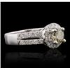 Image 2 : 14KT White Gold 1.50ctw Diamond Ring