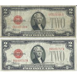 1928 $2 Currency Lot of 2