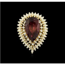 14KT Yellow Gold 15.72ct Ruby and Diamond Ring