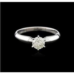 14KT White Gold 0.75ct Round Cut Diamond Solitaire Ring