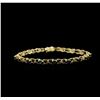 Image 1 : 10KT Yellow Gold 3.00ctw Sapphire Bracelet