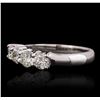 Image 2 : 14KT White Gold 1.24ctw Diamond Ring