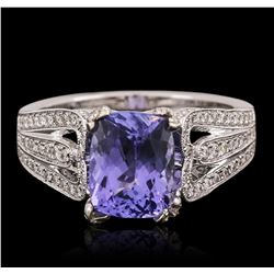 18KT White Gold 2.42ct Tanzanite and Diamond Ring