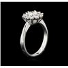 Image 3 : 14KT White Gold 0.78ctw Diamond Ring
