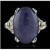 Image 1 : SILVER 7.55ct Tanzanite and White Topaz Ring