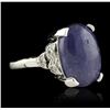 Image 2 : SILVER 7.55ct Tanzanite and White Topaz Ring