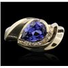 Image 1 : 14KT Yellow Gold 2.00ct Tanzanite and Diamond Ring