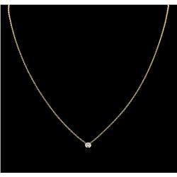 14KT Yellow Gold 0.09ct Diamond Solitaire Necklace