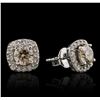 Image 2 : 14KT White Gold 1.79ctw Diamond Earrings