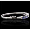 Image 2 : 14KT White Gold 5.76ctw Sapphire and Diamond Bracelet
