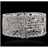 Image 2 : 14KT White Gold 1.59ctw Diamond Bangle Bracelet