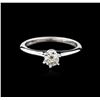 Image 1 : 14KT White Gold 0.37ct Round Cut Diamond Solitaire Ring