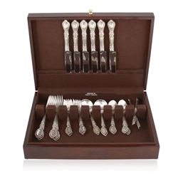 Vintage Dinner Size (36) Piece Sterling Silver Flatware Service for (6)