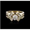Image 1 : 14KT Yellow Gold 0.98ctw Diamond Ring