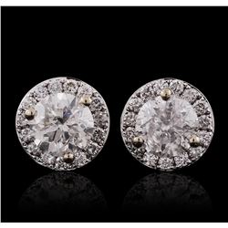 18KT White Gold 1.53ctw Diamond Earrings