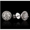 Image 2 : 18KT White Gold 1.53ctw Diamond Earrings