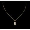 Image 1 : 14KT Yellow Gold 1.50ctw Diamond Pendant With Chain